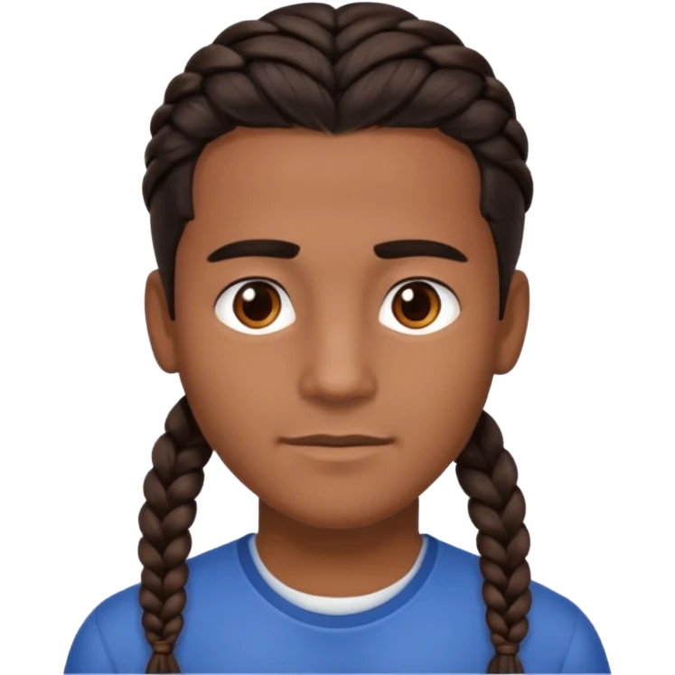 men and, haired, braided, brunet emoji