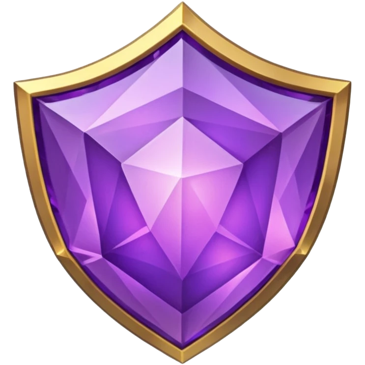 fantasy magic purple gem shield low poly emoji