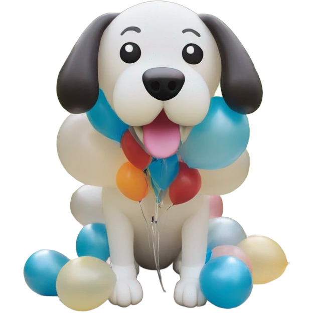 Dog made out of balloons  emoji