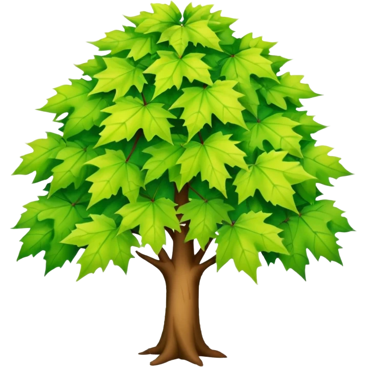 Cute, full-length tree maple emoji  emoji