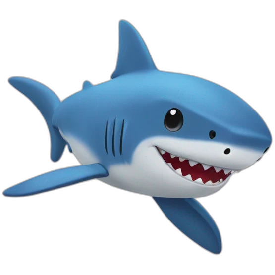 BLÅHAJ fluffy plush soft shark underside emoji