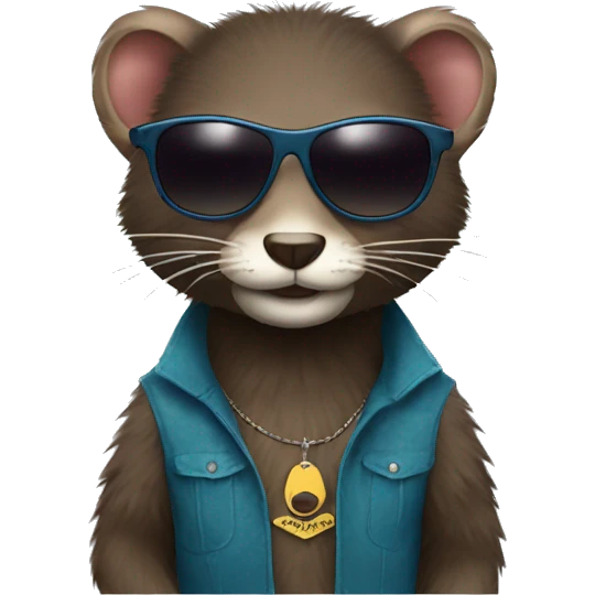 groovy mink with sunglasses emoji