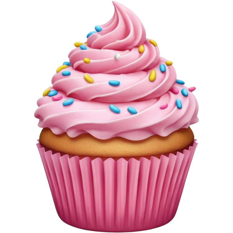 cupcake with pink icing emoji