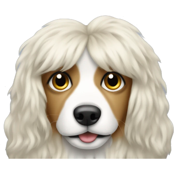 Long hair Werner dog girly Christmas emoji
