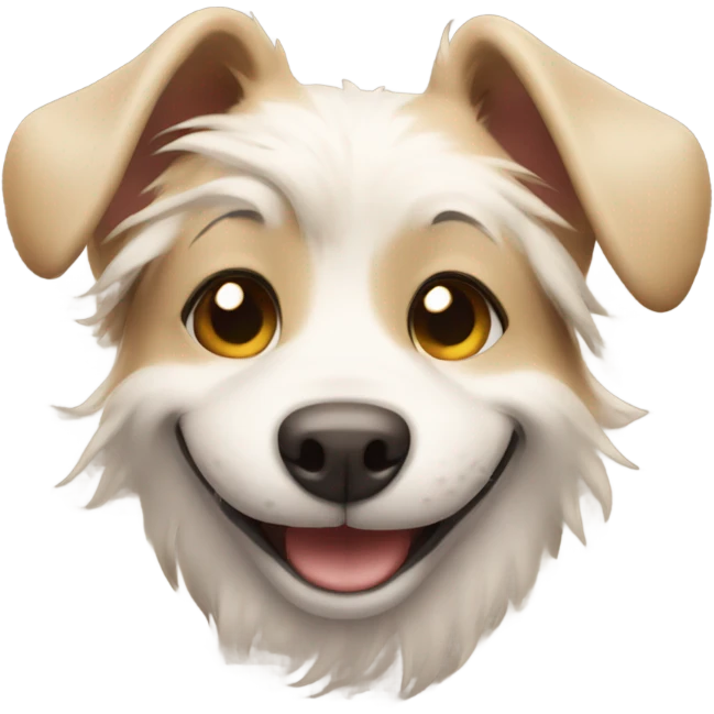 Dog with smile emoji