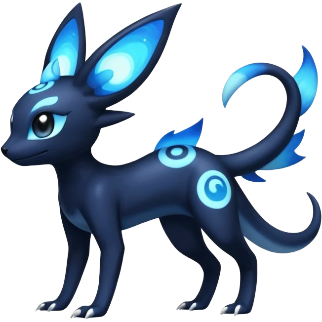Nebulae Salandit-Meowstic-Umbreon-Fakémon-hybrid-creature (full body)  emoji