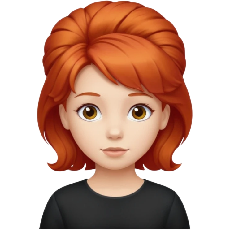 red girl kid with Bouffant emoji