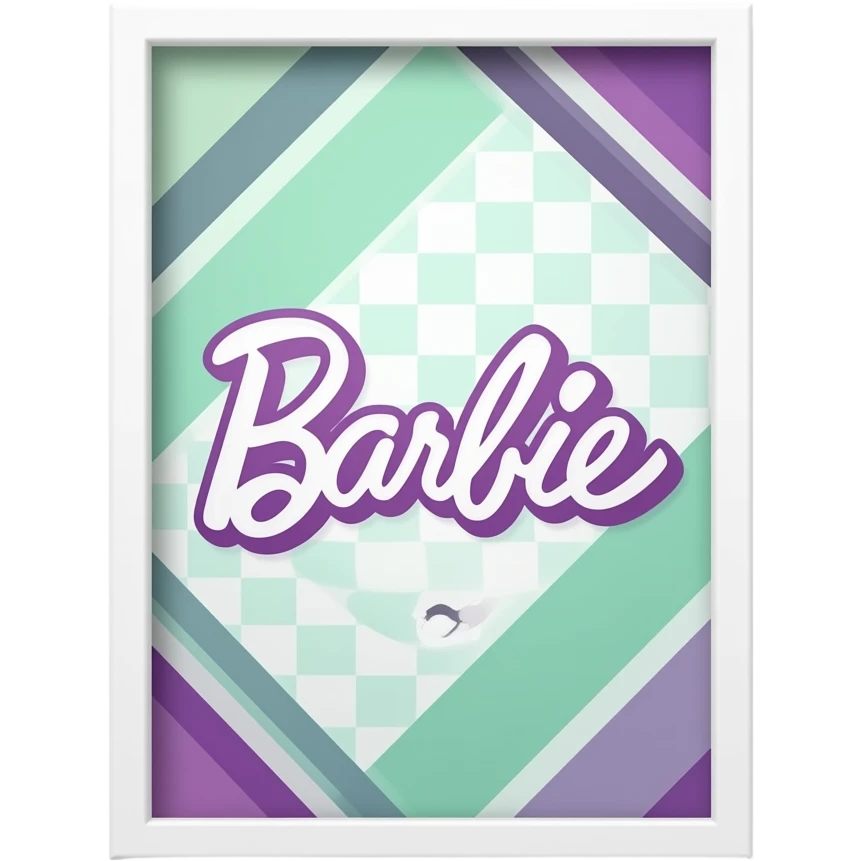 soft green purple School Wall posters best student without people on frame, transparent background inspired by barbie colour pallete emoji
