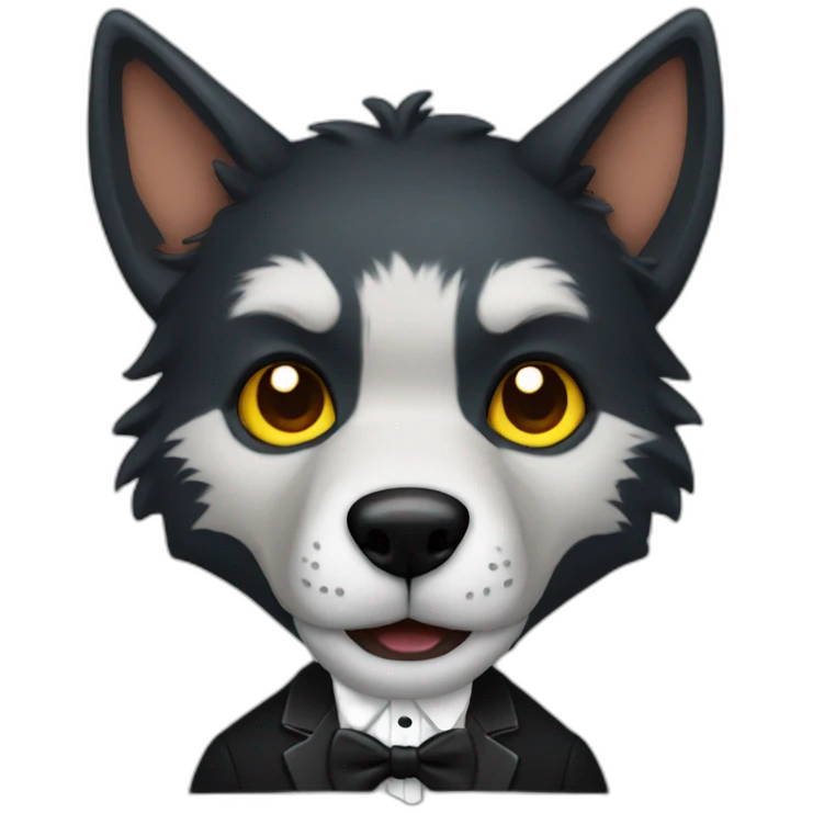 Werewolf in a tuxedo emoji