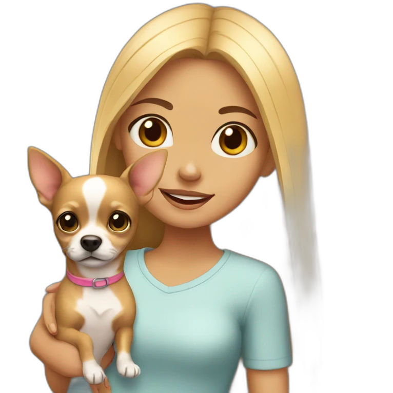 Girl with Chihuahua emoji