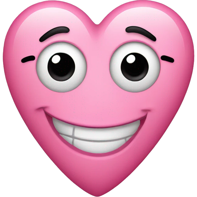Pink smiling heart emoji
