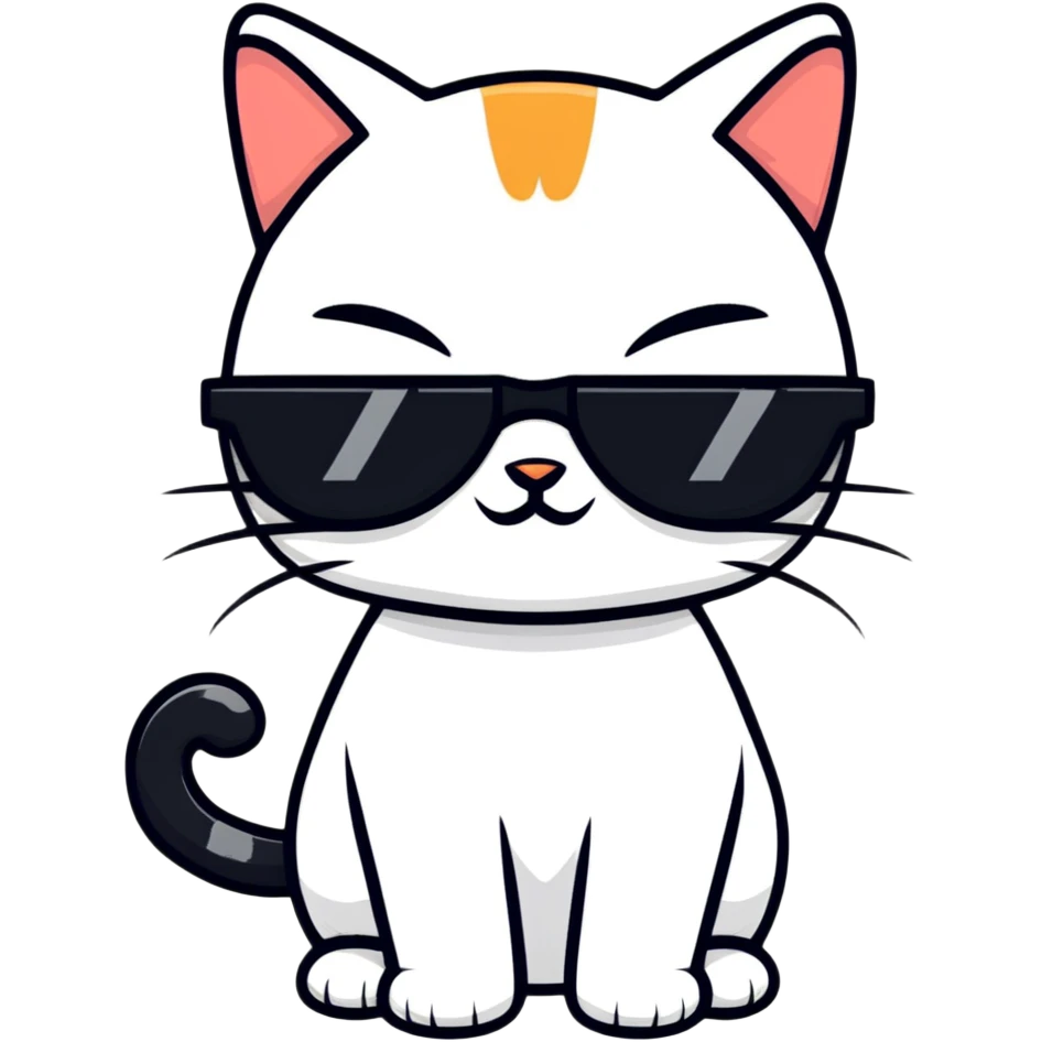 cat wearing sunglasses emoji