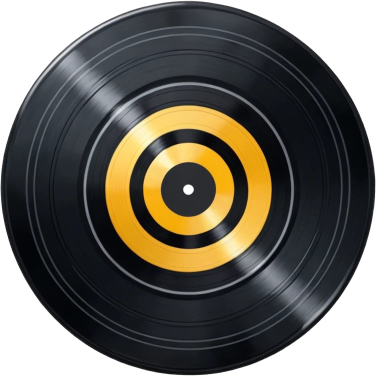 a black vinyl record emoji