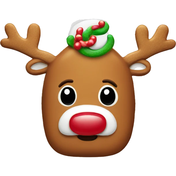 gingerbread reindeer emoji
