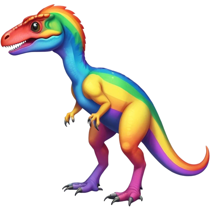Rainbow velociraptor  emoji