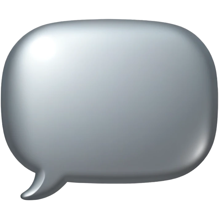 silver speech bubble emoji