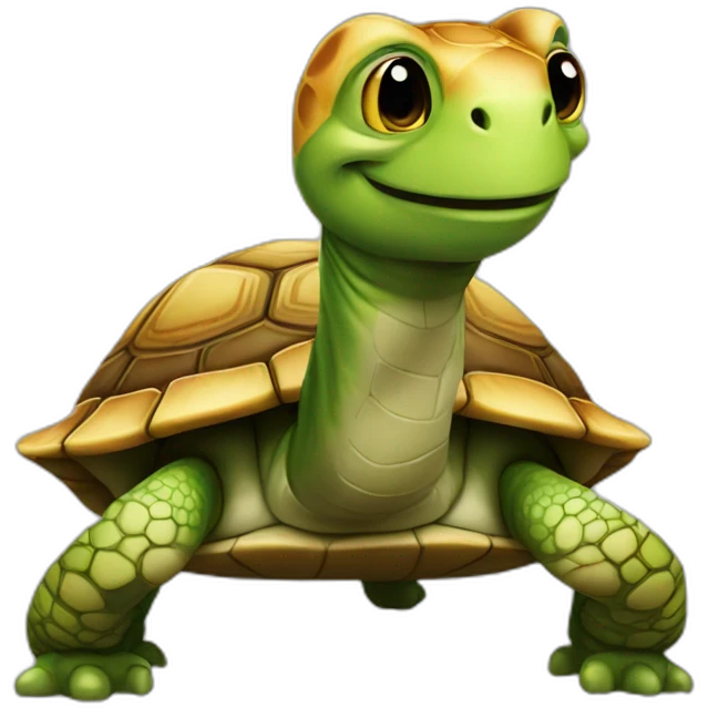 Chat sur tortue emoji