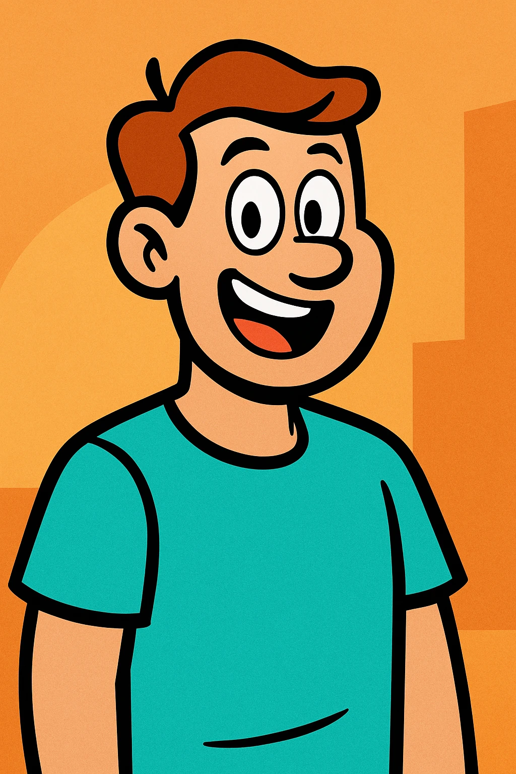 aquamarine t-shirt, cartoon style, bold lines emoji