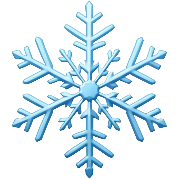 snowflake pastel blue emoji