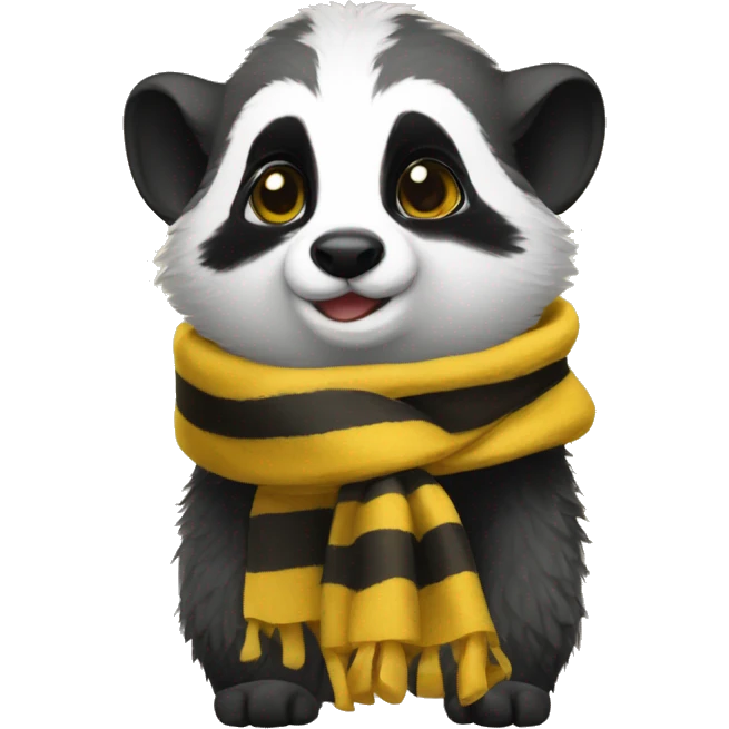 Hufflepuff cute badger with scarf emoji