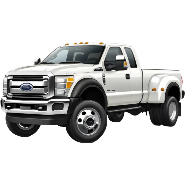 White pick up truck F-450 dually emoji