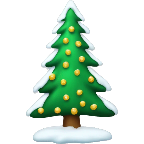 Christmas tree with snow on it emoji