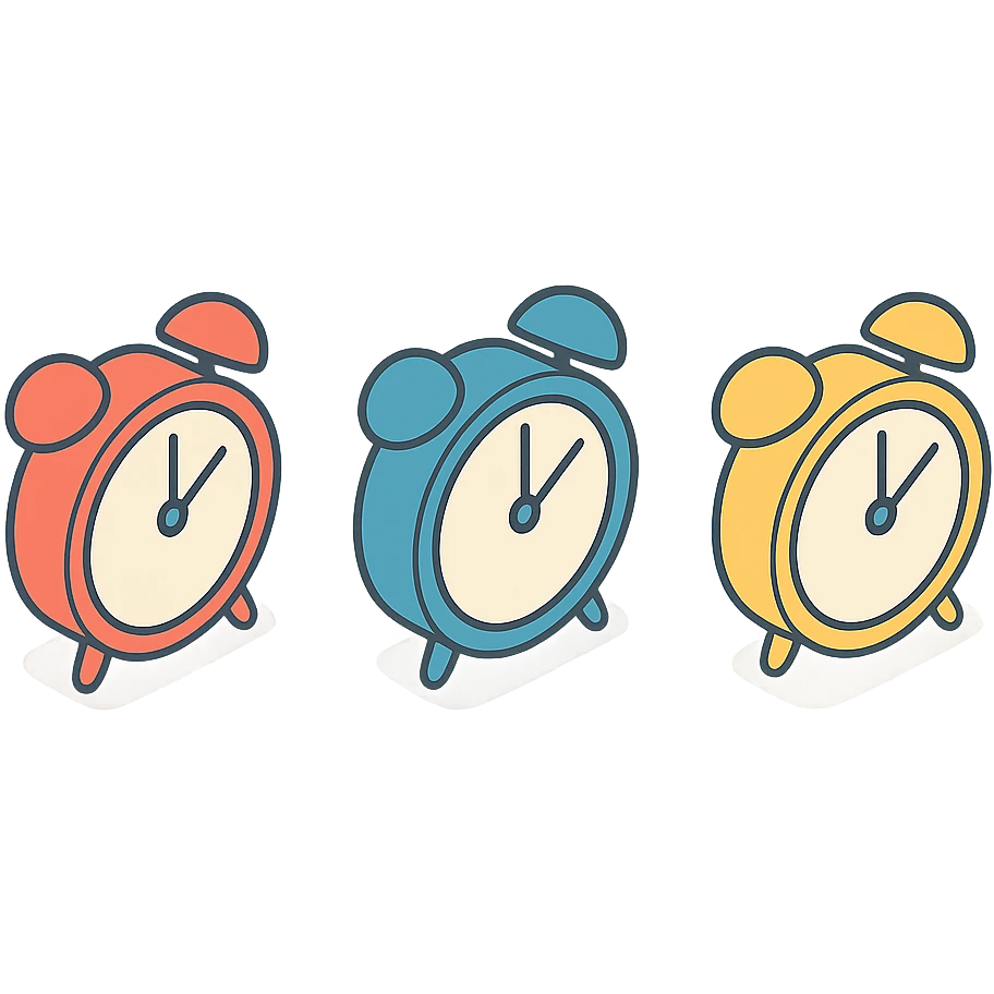 i'll set 3 alarm clocks emoji