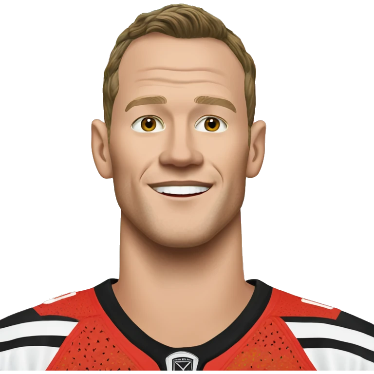 Jonathan Toews beach bum with rainbow background emoji