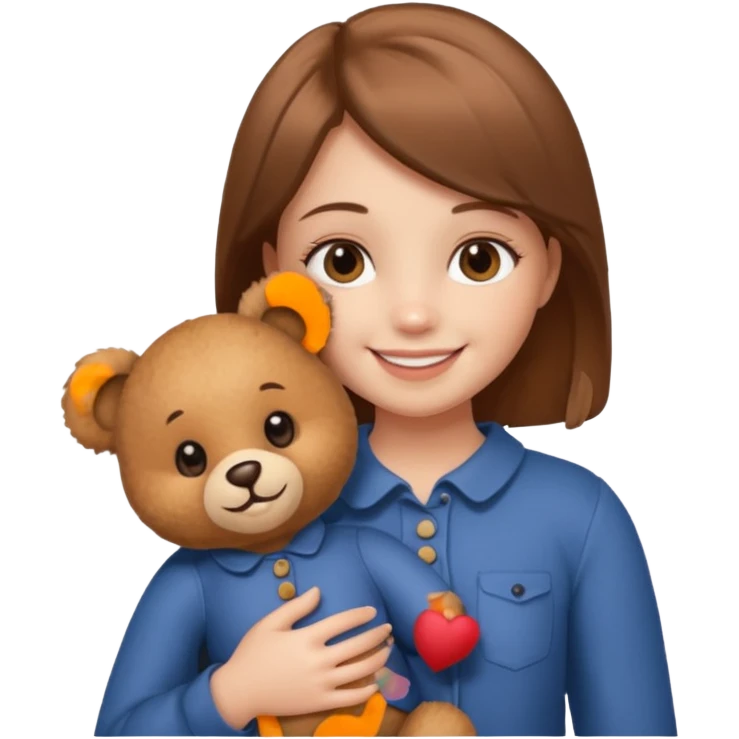spetical girl with bear  emoji