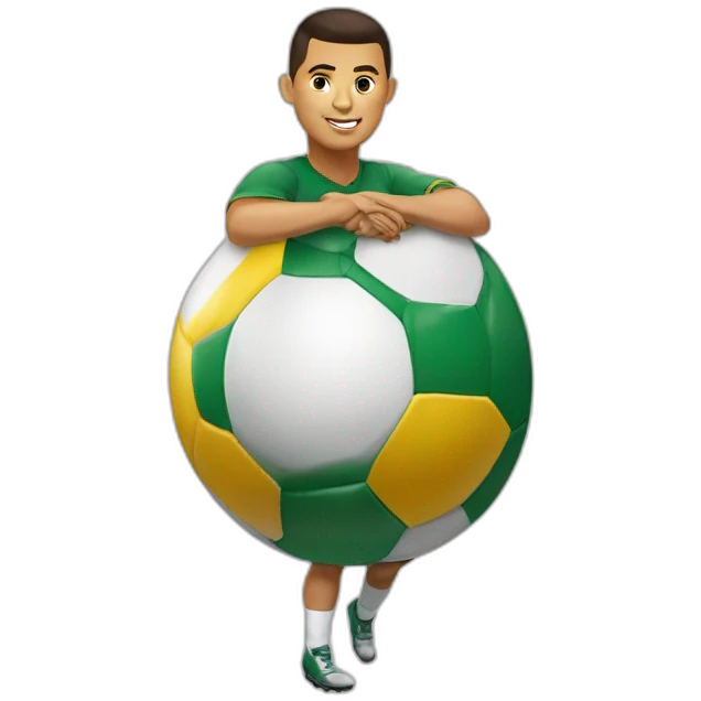 Ronaldo dans un ballon emoji