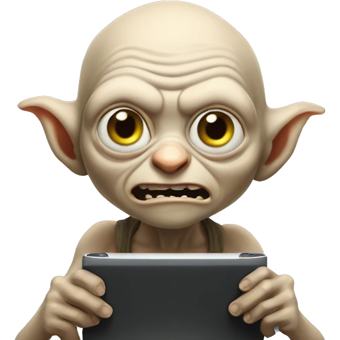 Gollum playing videogames emoji