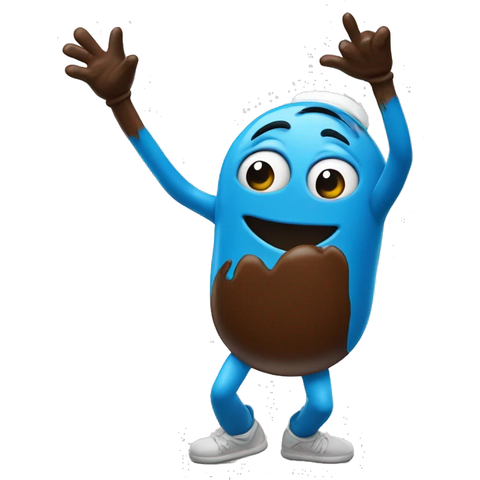 une mojie M&M qui dab emoji