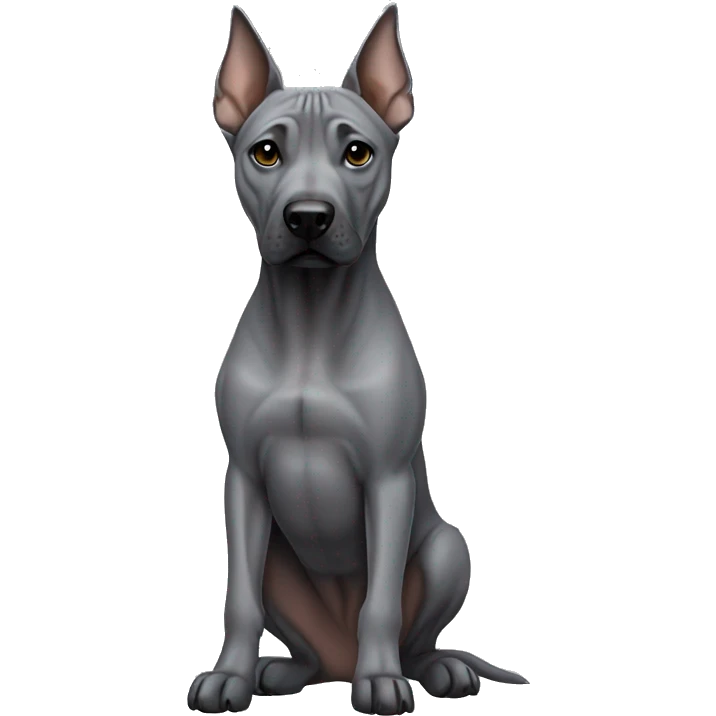 Dog gray Thai Ridgeback full body emoji