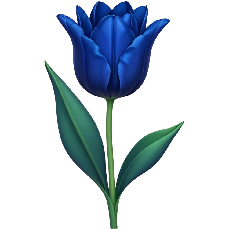 Dark blue tulip emoji
