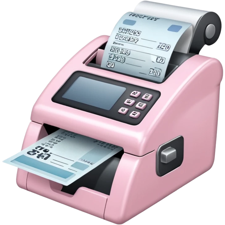 Pale Pink receipt machine Potable emoji