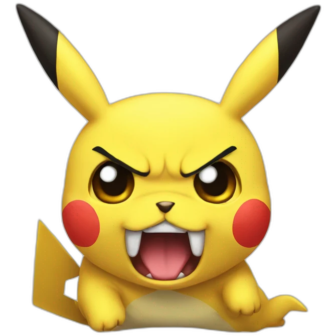 Angry picachu emoji