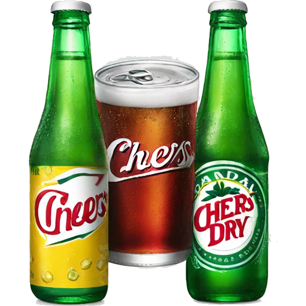 cheers with canada dry and dr pepper  emoji