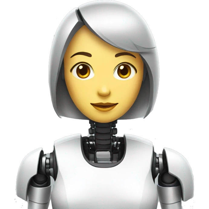 AI Female robotic emoji