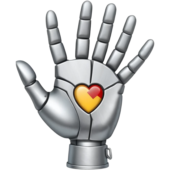 starke metal hand in der ich liebe dich geste emoji