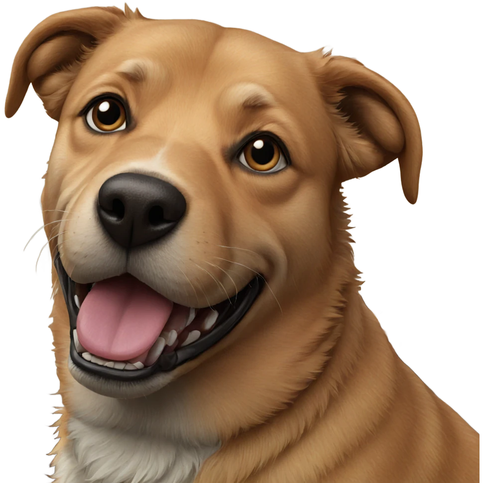 realistic dog portrait close up emoji