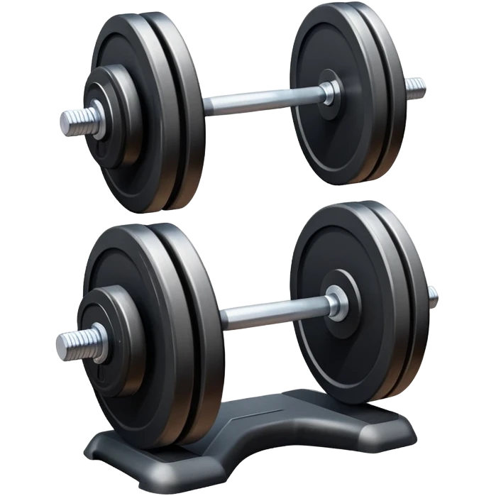 Weight lifting equipment with dumbbells and barbell emoji