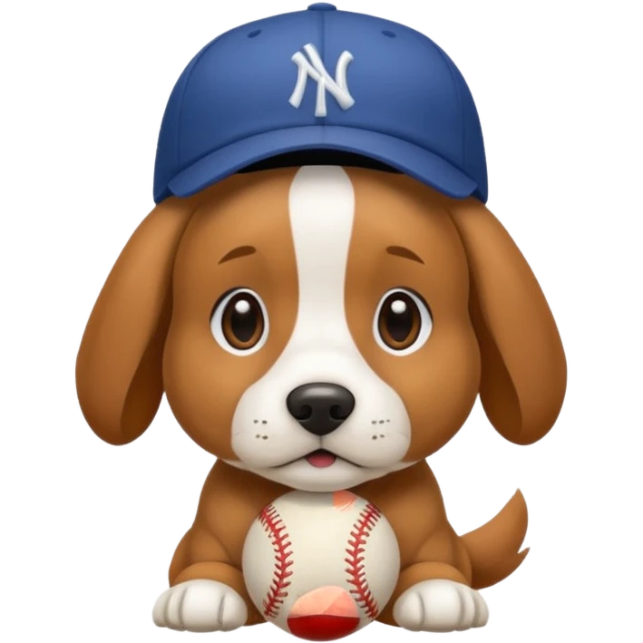 baseball hat dog emoji