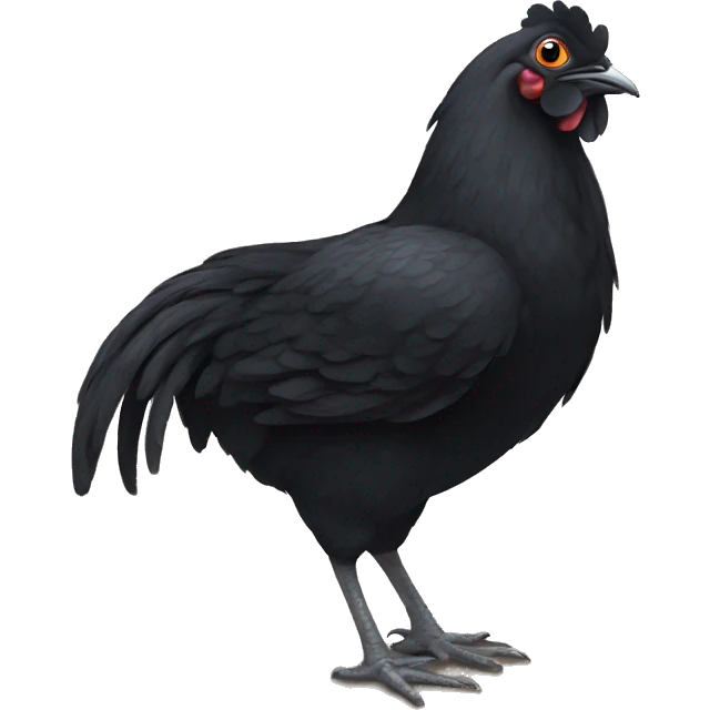 Small black chicken emoji