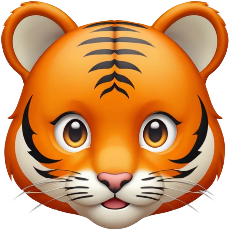 surprised shocked tiger face with wide eyes for Twitch emote emoji
