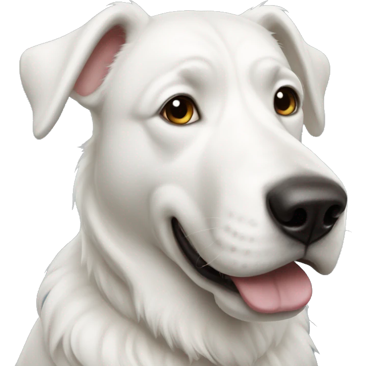 A big white dog emoji