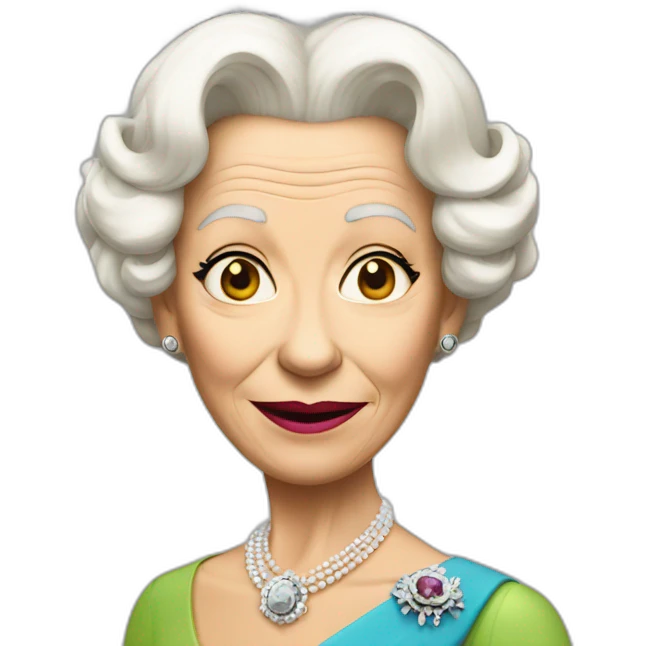 The queen with lazer eyes emoji