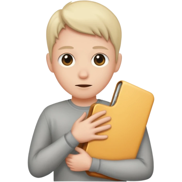 Person hiding object behind back emoji