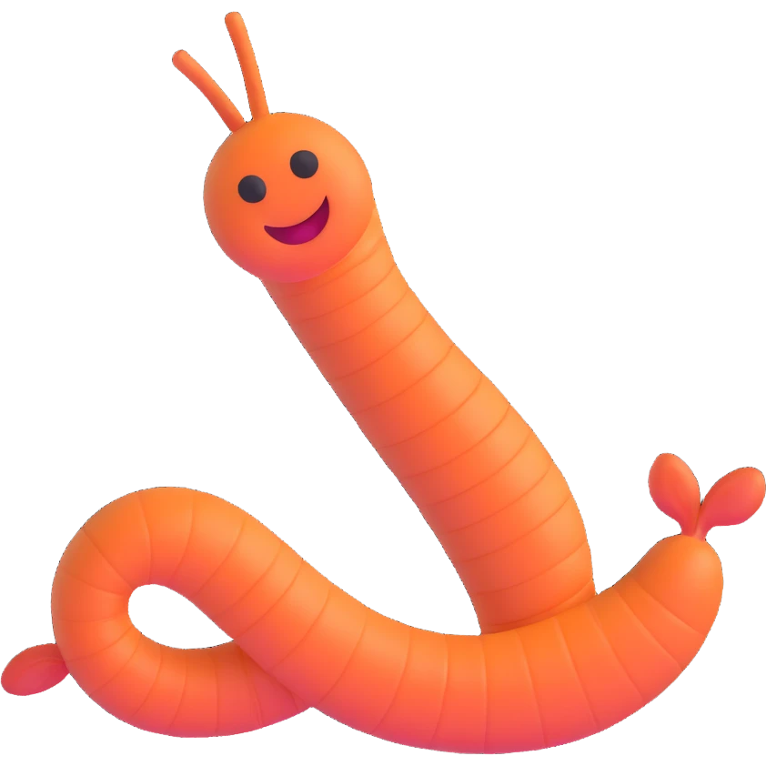 colorful worm emoji