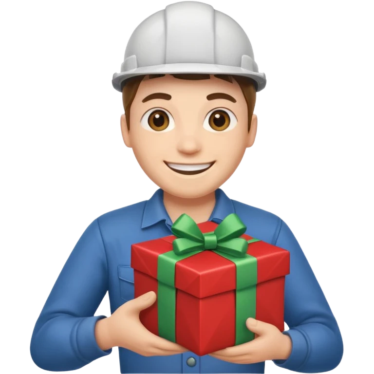 gift with an worker emoji