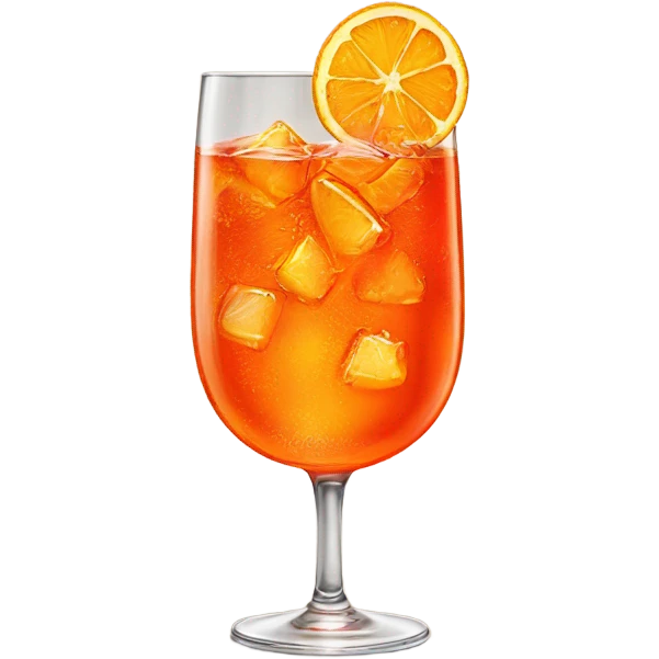 a single aperol spritz emoji